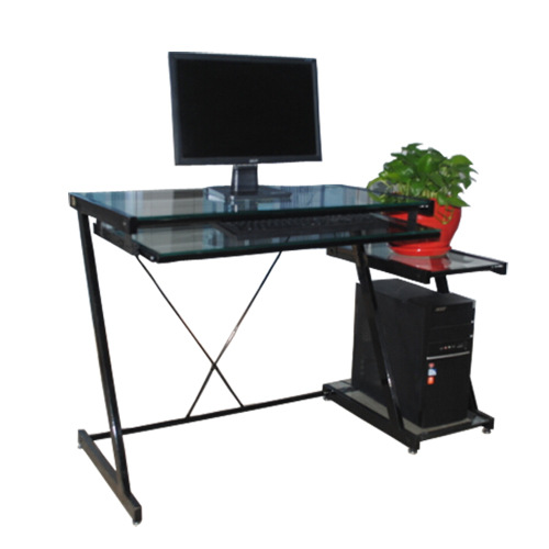 glass computer desks for small spaces