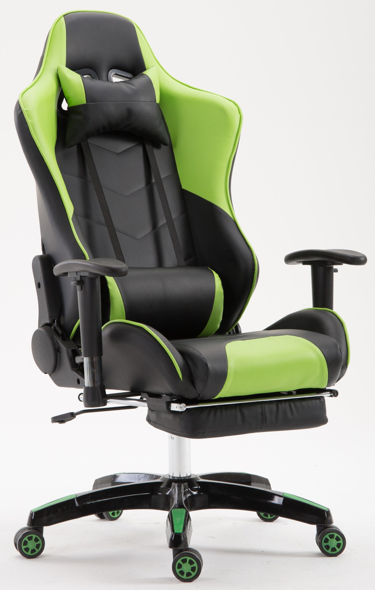 carbon fiber leather 180 reclining gaming chairs with footrest