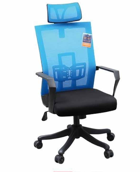 chick blue leap office chair with headrest