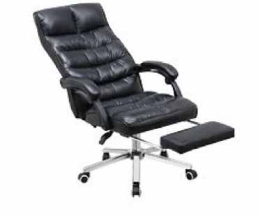 leather reclining office chair with footrest