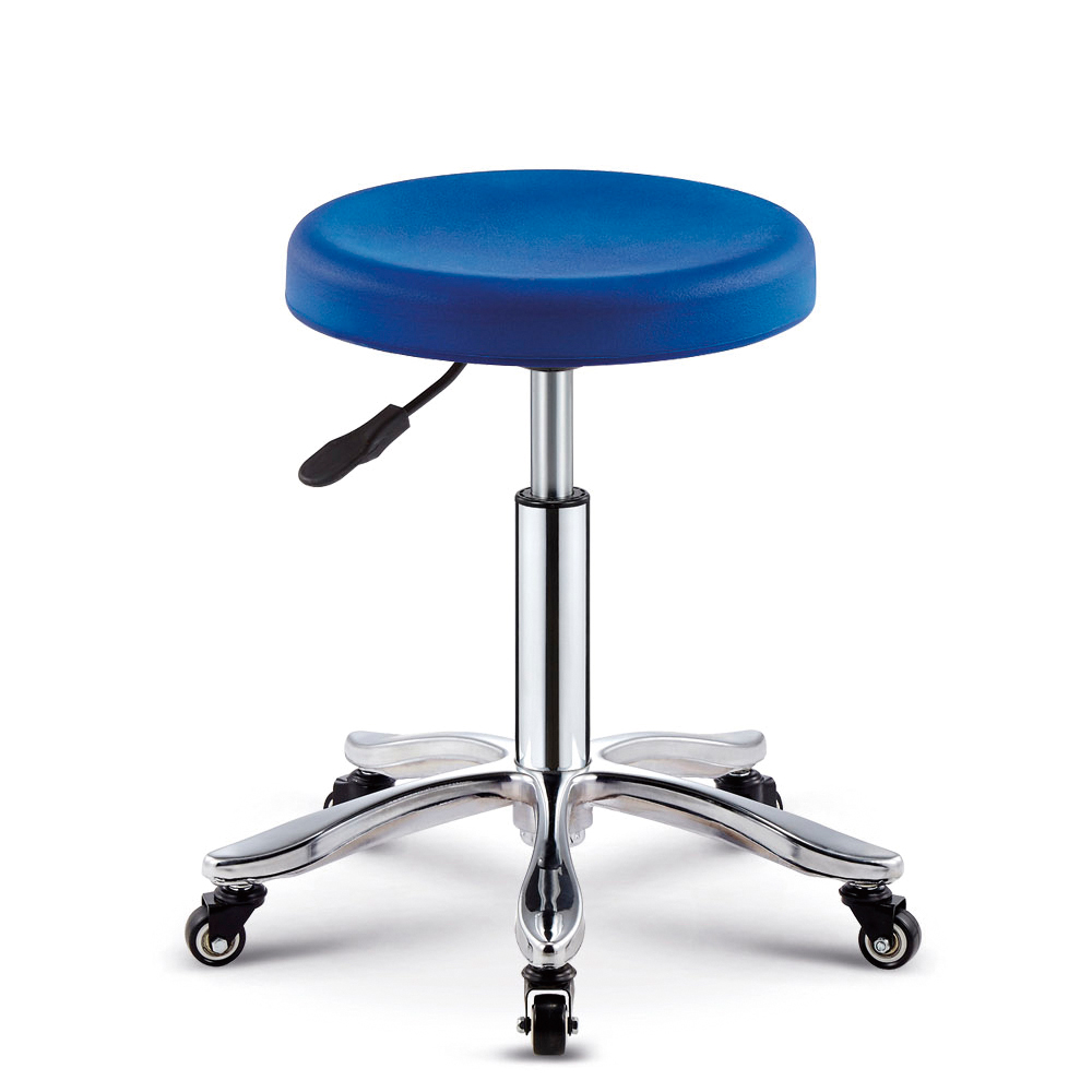 blue leather counter stools