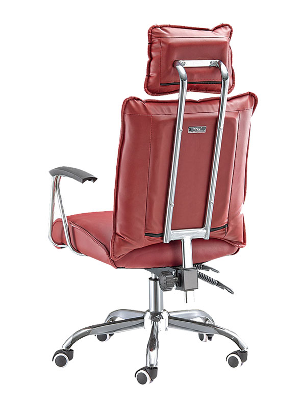 red leather desk chair